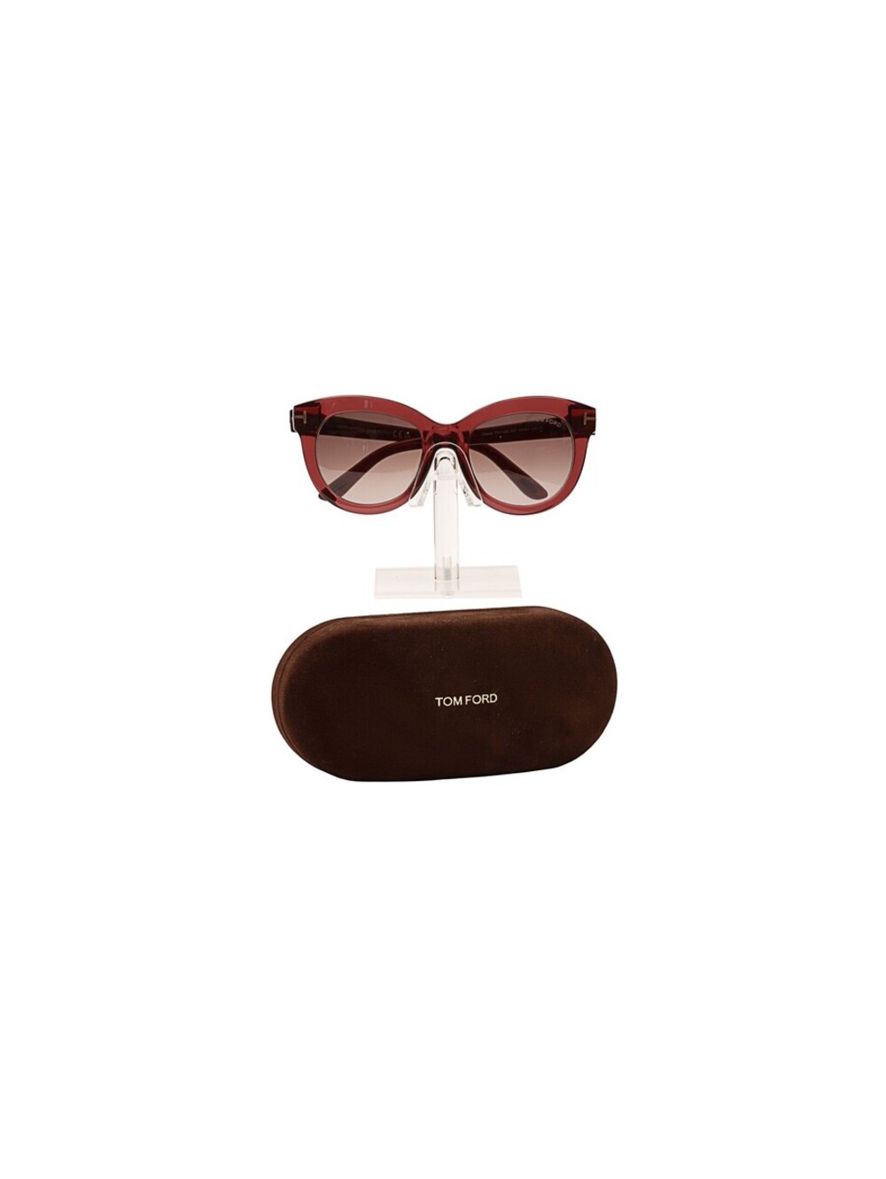 Tom Ford Maroon Oversized Rounded Red/Maroon